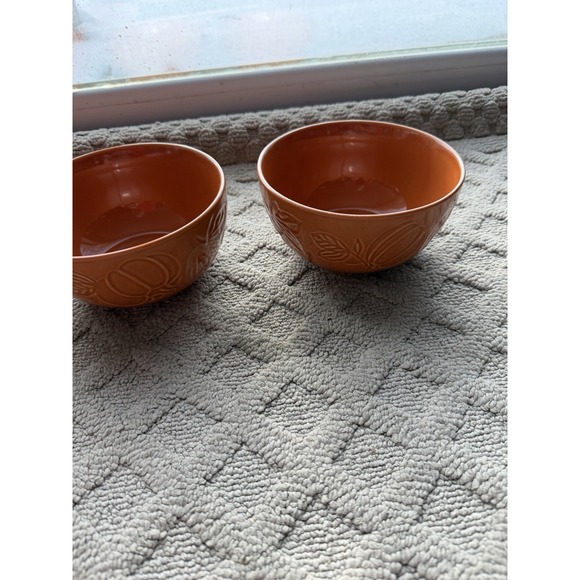 Hobby Lobby Fall 2025 Embossed Pumpkin Orange Cereal/Soup Bowls Set of 4NEW!! - Picture 5 of 14